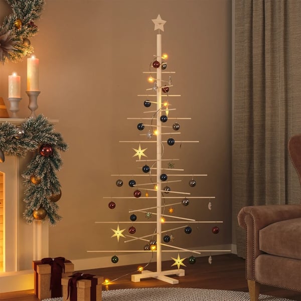 vidaXL dekorativt juletræ 180 cm massivt fyrretræ