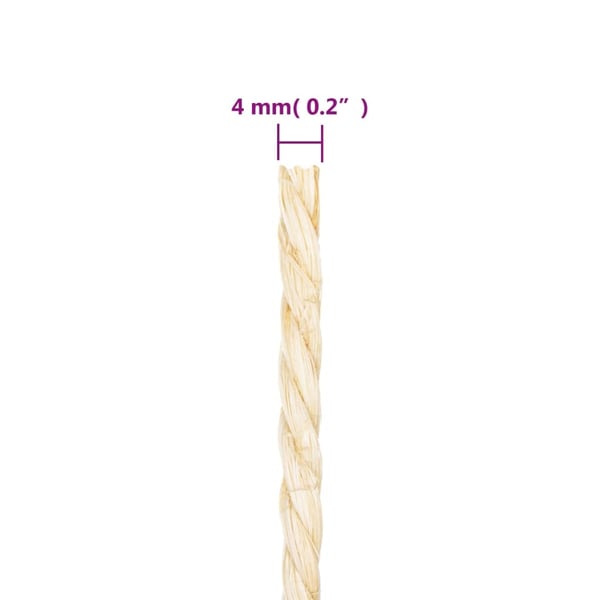 vidaXL reb 100 % sisal 4 mm 50 m