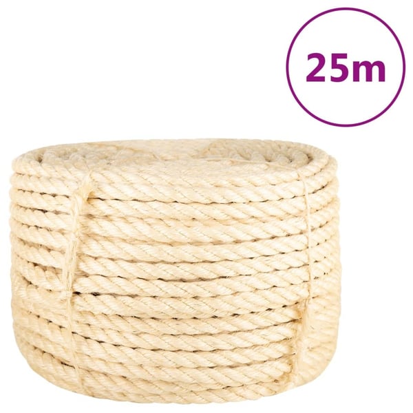 vidaXL Köysi 100% Sisal 16 mm 25 m