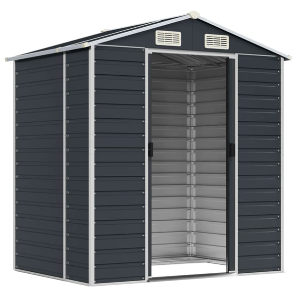 vidaXL haveskur 191x130x198 cm galvaniseret stål antracitgrå