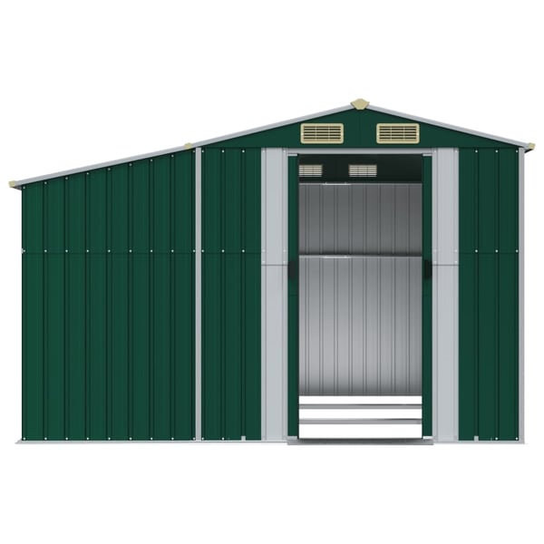vidaXL haveskur 277x279x179 cm galvaniseret stål grøn