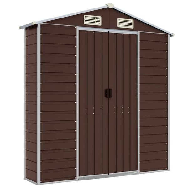 vidaXL haveskur 191x300x198 cm galvaniseret stål brun