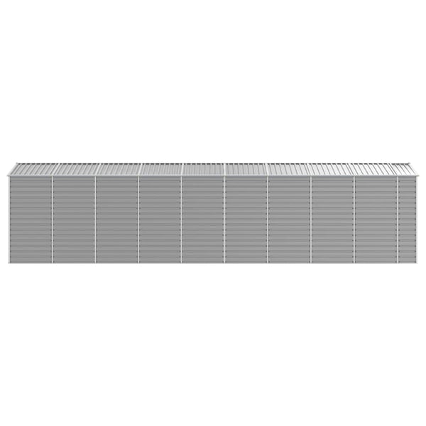 vidaXL haveskur 191x810x198 cm galvaniseret stål lysegrå