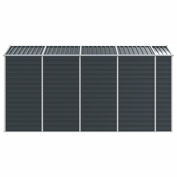 vidaXL haveskur 191x385x198 cm galvaniseret stål antracitgrå