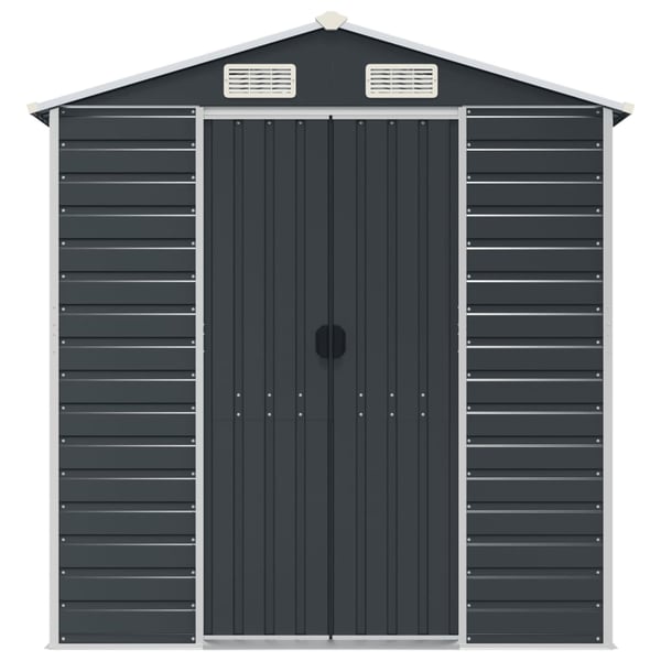 vidaXL haveskur 191x385x198 cm galvaniseret stål antracitgrå