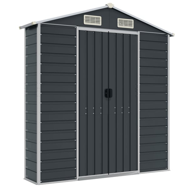 vidaXL haveskur 191x470x198 cm galvaniseret stål antracitgrå
