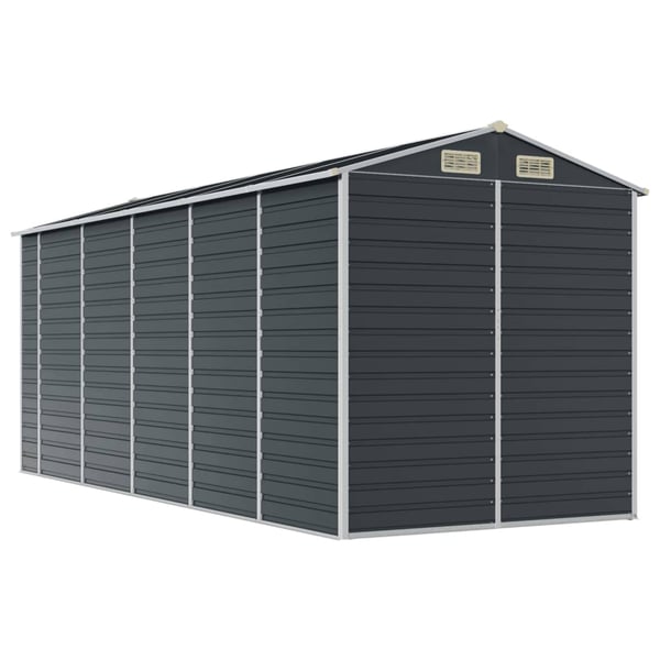 vidaXL haveskur 191x470x198 cm galvaniseret stål antracitgrå