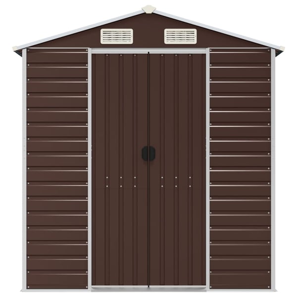 vidaXL haveskur 191x895x198 cm galvaniseret stål brun