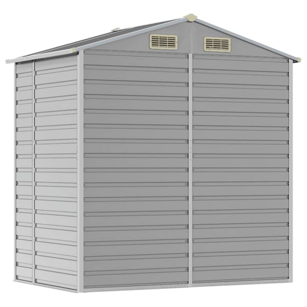 vidaXL haveskur 191x130x198 cm galvaniseret stål lysegrå