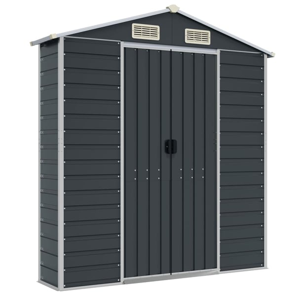 vidaXL haveskur 191x300x198 cm galvaniseret stål antracitgrå