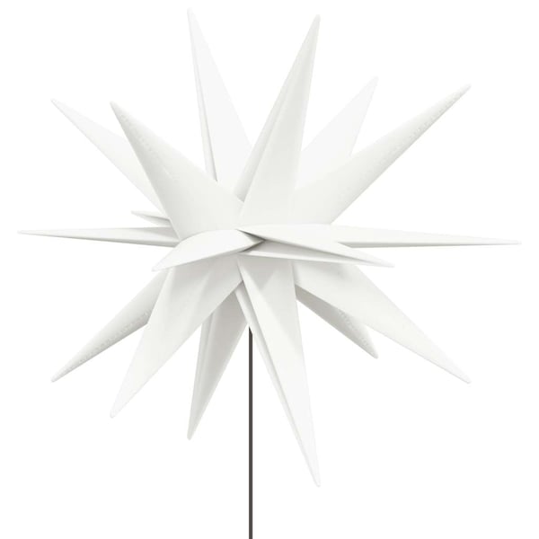 vidaXL Julelys med bakkeplugg og LED foldbar hvit 57 cm