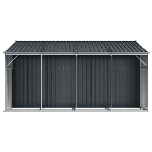 vidaXL haveskur 191x555x198 cm galvaniseret stål antracitgrå
