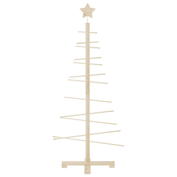 vidaXL Juletre av tre til pynt 125 cm heltre furu