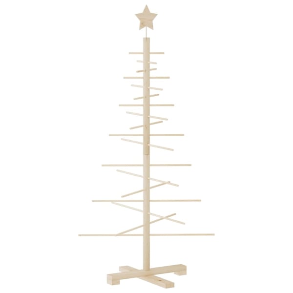 vidaXL Juletre av tre til pynt 125 cm heltre furu