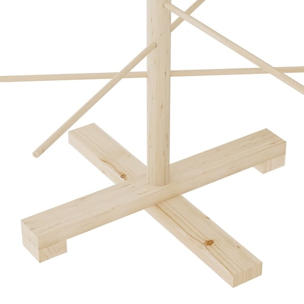 vidaXL Juletre av tre til pynt 125 cm heltre furu