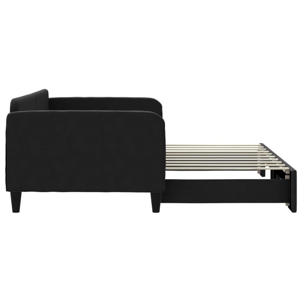 vidaXL daybed med udtræk 90x190 cm stof sort