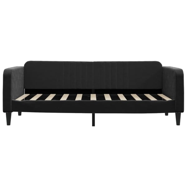 vidaXL daybed med udtræk og skuffer 90x190 cm velour sort