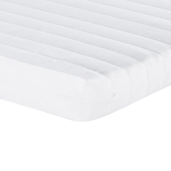 vidaXL Dagbädd utdragbar med madrasser ljusgrå 90x200 cm tyg