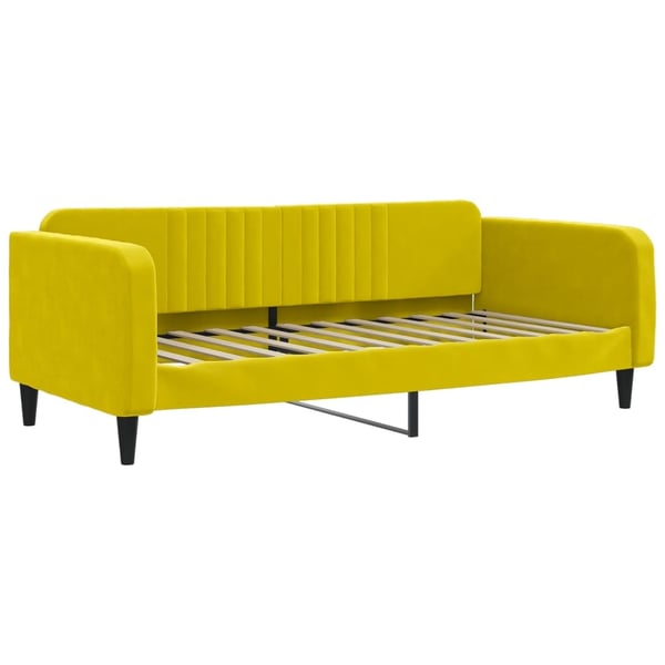 vidaXL daybed med udtræk 100x200 cm velour gul