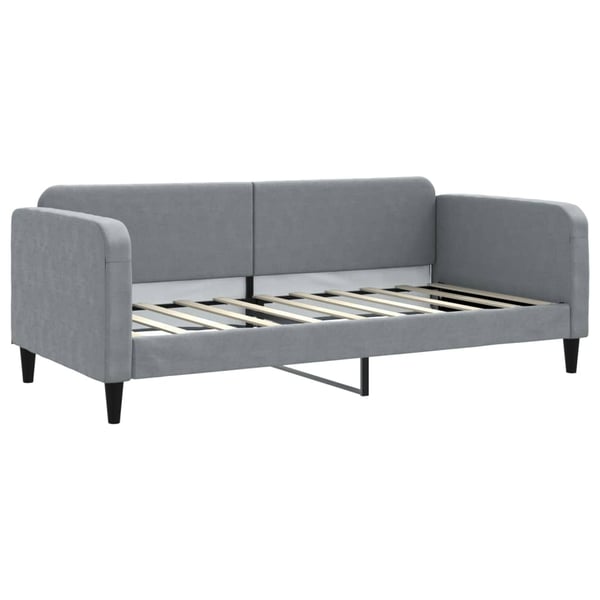 vidaXL daybed med madras 90x190 cm stof lysegrå