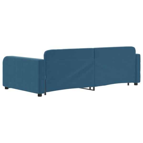 vidaXL daybed med udtræk og skuffer 100x200 cm velour blå