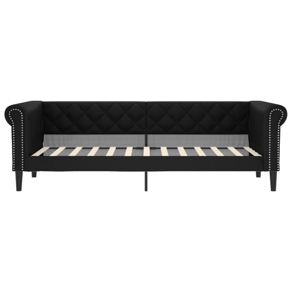 vidaXL daybed med udtræk 90x200 cm kunstlæder sort