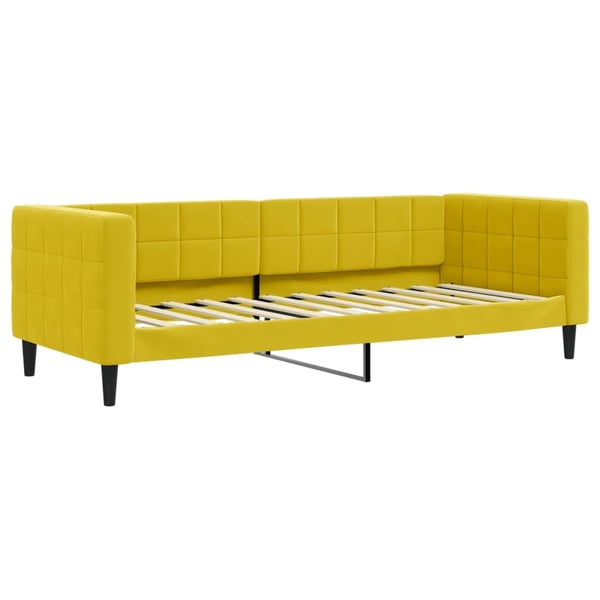 vidaXL daybed med udtræk og skuffer 80x200 cm velour gul