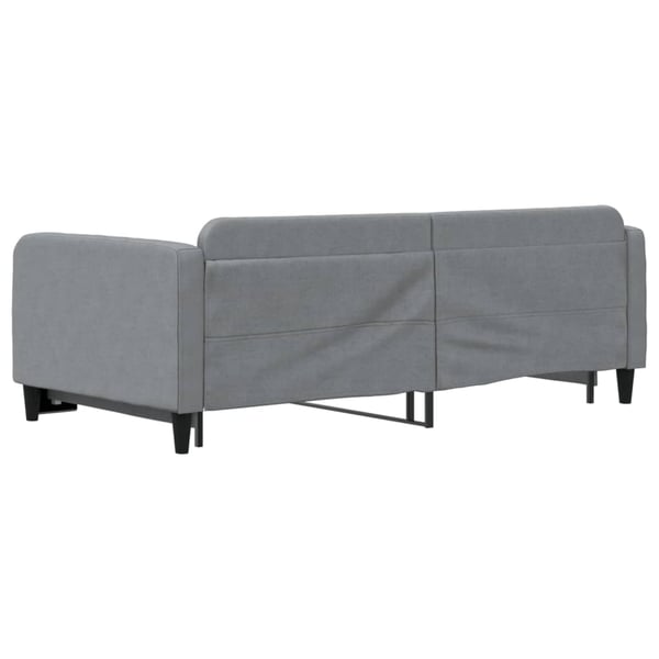vidaXL daybed med udtræk 100x200 cm stof lysegrå