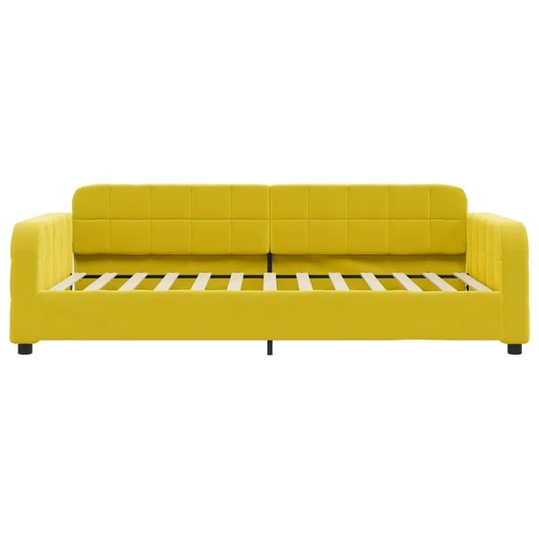 vidaXL daybed med udtræk og skuffer 80x200 cm velour gul