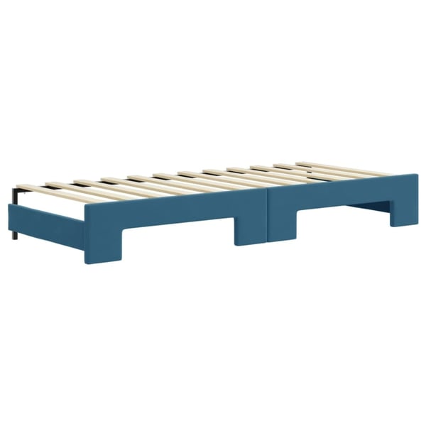 vidaXL daybed med udtræk og skuffer 80x200 cm stof blå