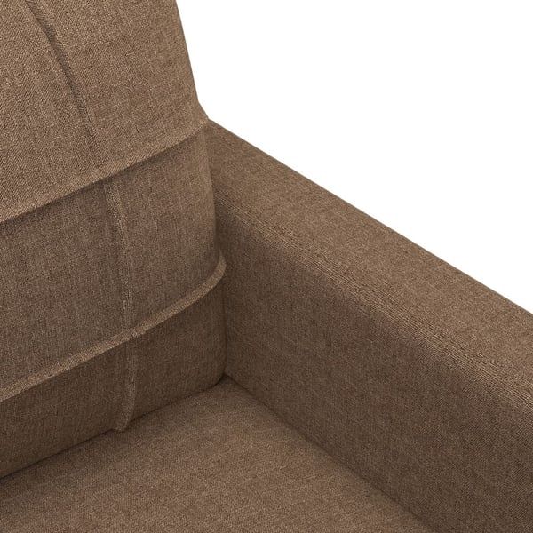 vidaXL sofasæt 3 dele med hynder stof brun