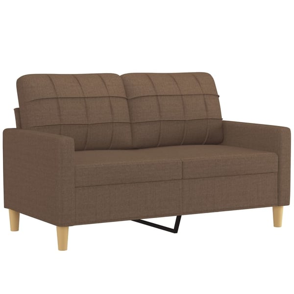 vidaXL sofasæt 3 dele med hynder stof brun