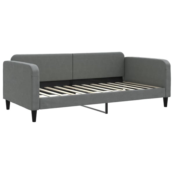 vidaXL Dagbädd utdragbar mörkgrå 100x200 cm tyg