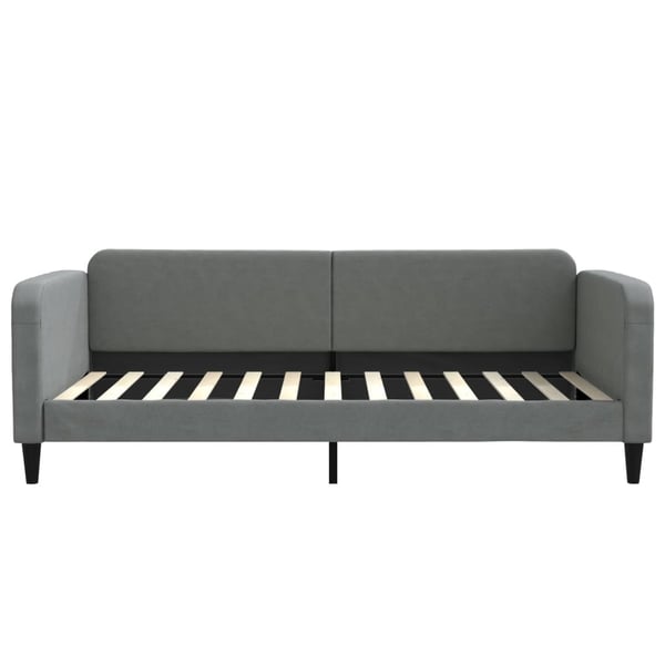 vidaXL Dagbädd utdragbar mörkgrå 100x200 cm tyg
