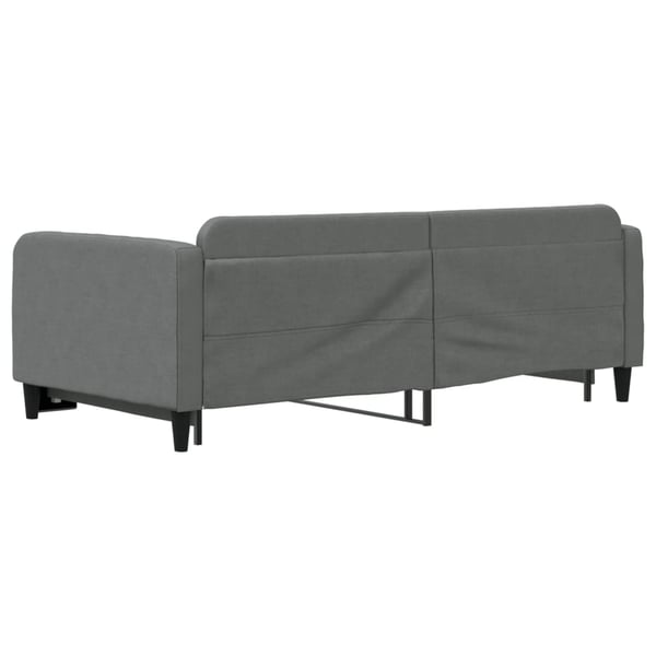 vidaXL Dagbädd utdragbar mörkgrå 100x200 cm tyg