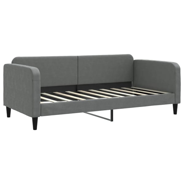 vidaXL daybed med udtræk og madras 90x190 cm stof mørkegrå