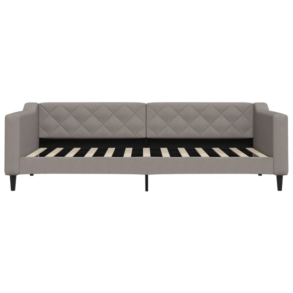 vidaXL daybed med madras 90x200 cm stof gråbrun