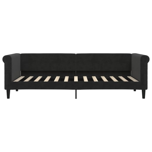 vidaXL daybed med udtræk og skuffer 80x200 cm velour sort