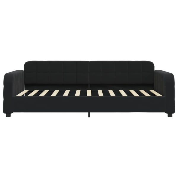 vidaXL daybed med udtræk og skuffer 80x200 cm velour sort