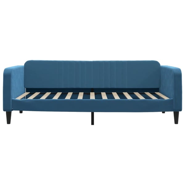 vidaXL daybed med udtræk og skuffer 100x200 cm velour blå