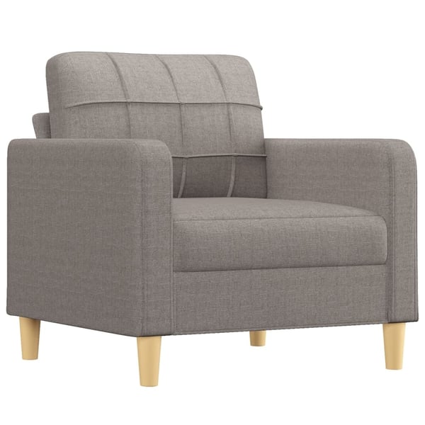 vidaXL Soffgrupp med dynor 4 delar Taupe tyg