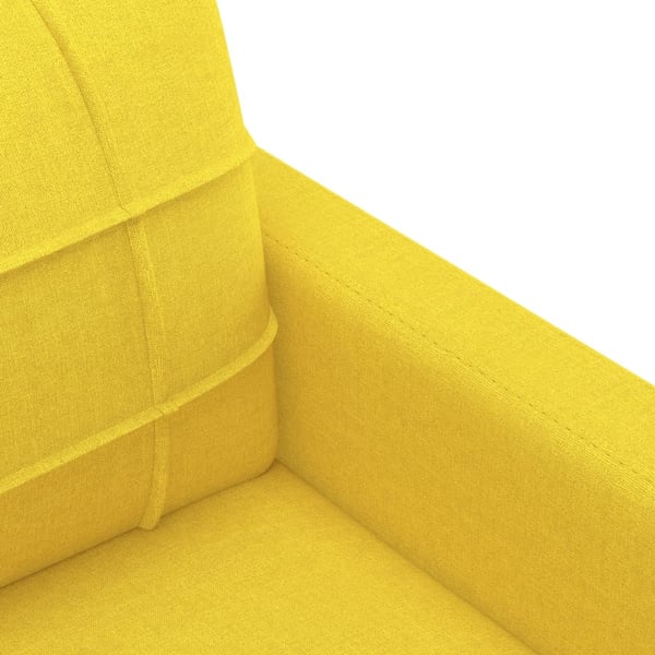 vidaXL sofasæt 3 dele med hynder stof lysegul