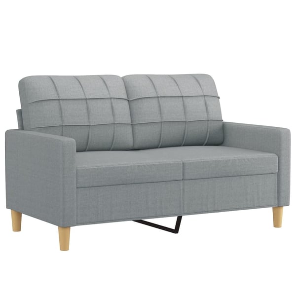 vidaXL sofasæt 2 dele med hynder stof lysegrå
