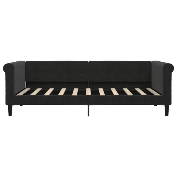 vidaXL daybed med udtræk og skuffer 90x190 cm velour sort
