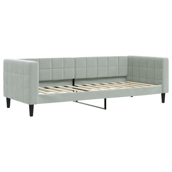 vidaXL daybed med udtræk og skuffer 80x200 cm velour lysegrå