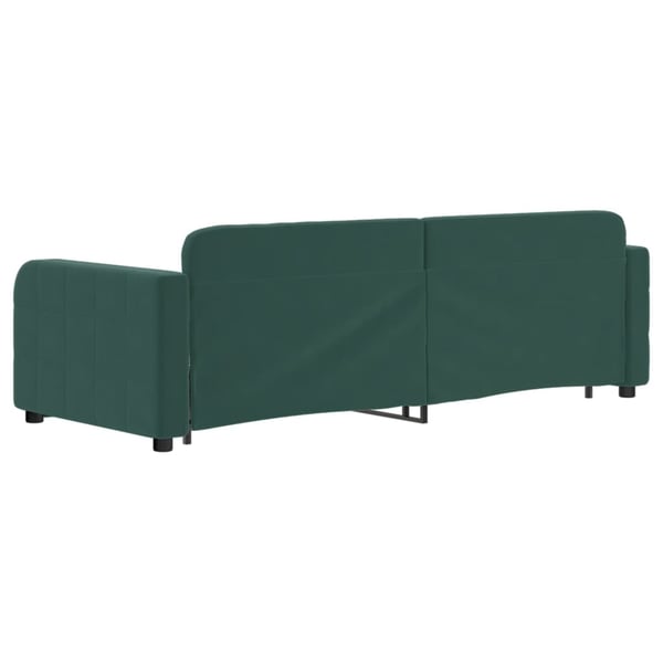 vidaXL Dagbädd utdragbar med lådor mörkgrön 80x200 cm sammet