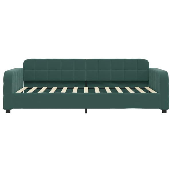 vidaXL Dagbädd utdragbar med lådor mörkgrön 80x200 cm sammet