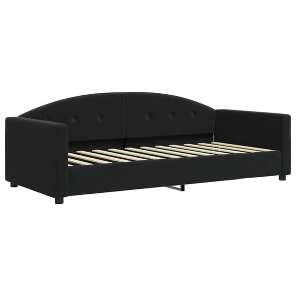 vidaXL daybed med udtræk og skuffer 90x200 cm velour sort