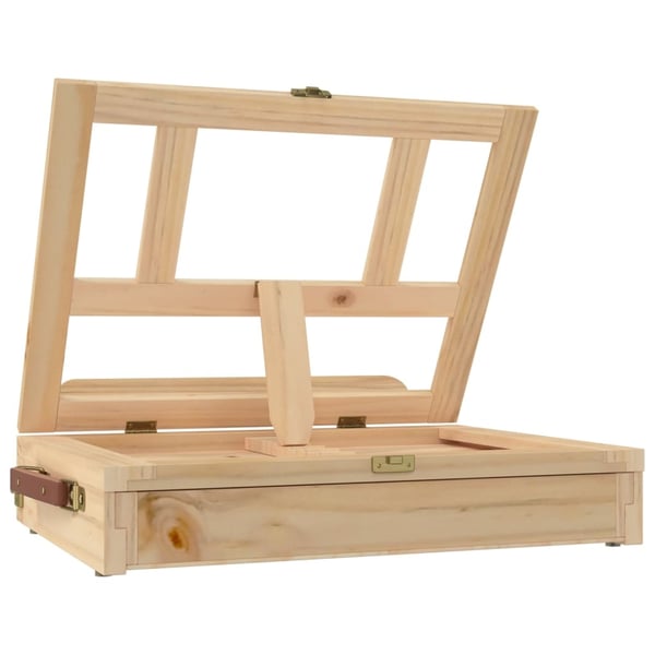 vidaXL Bordstaffeli med skuff 33,5x25,5x7 cm heltre furu