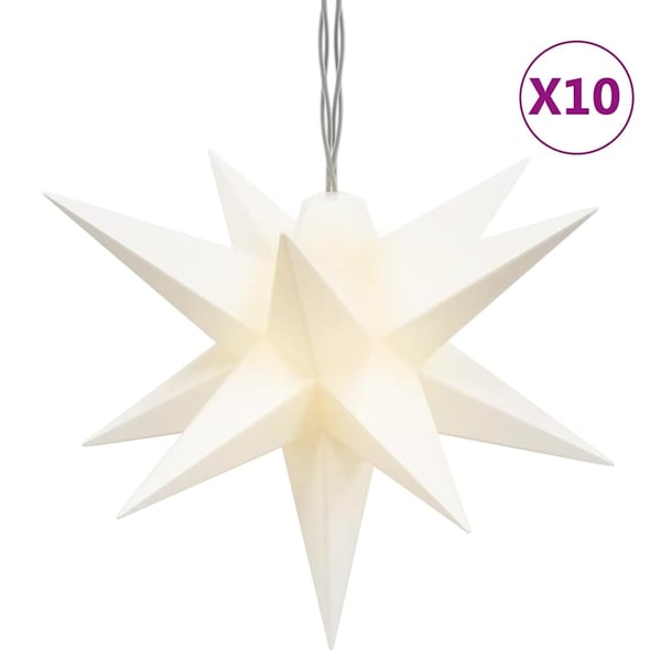vidaXL juledekoration med 10 LED'er 10 cm hvid